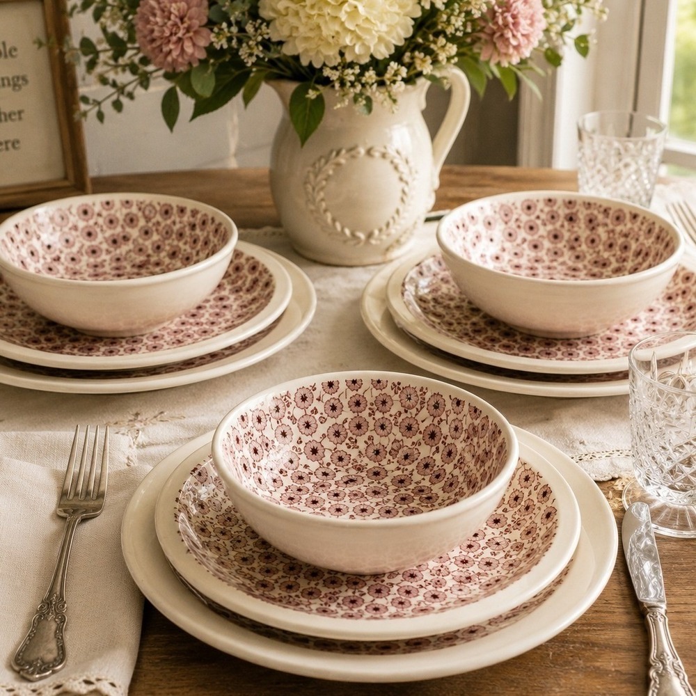 Vintage Myott Meakin Bayberry England Ironstone Bowls & Plates Set 6‎ Pc Floral